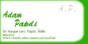 adam papdi business card