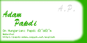 adam papdi business card